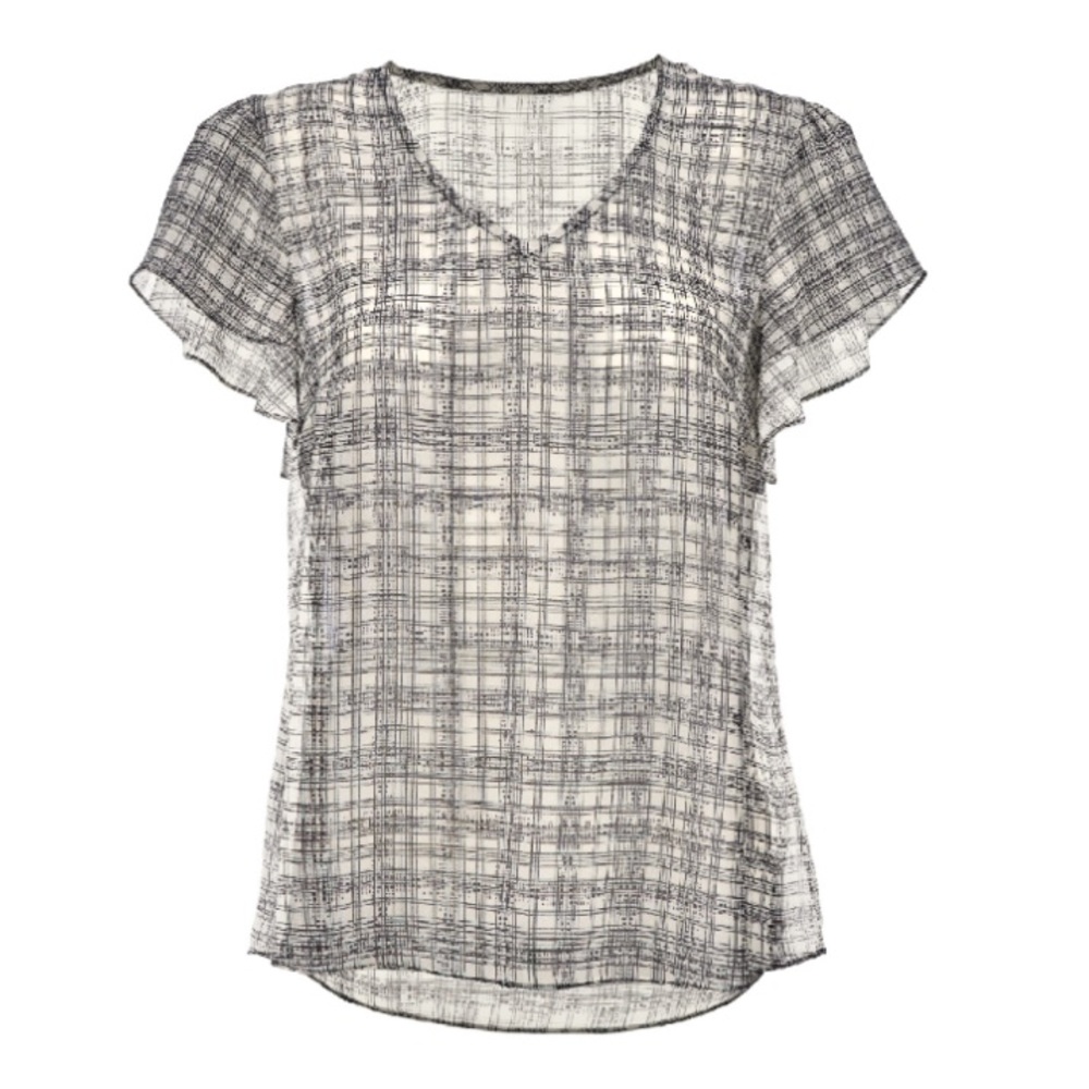 cabi NWOT Agenda Top, Moody Plaid, MEDIUM, Fall 22